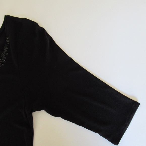 Elegant Silk Tunic Top with Sequin Glitz - Picture 7 of 8